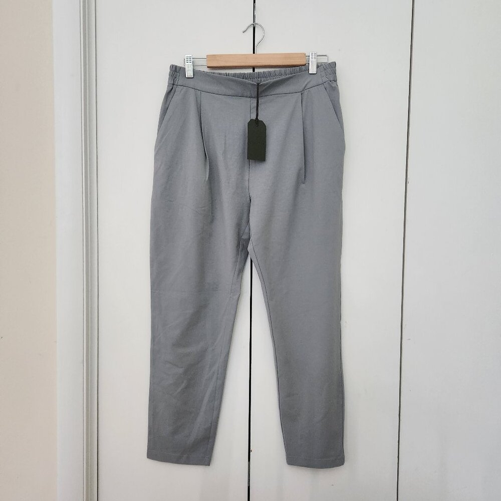 AllSaints Women's Aleida Jersey Crop Trousers in Storm Cloud Blue Size 8